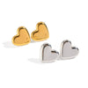 Wholesale Women's Heart Shape Stainless Steel Electroplated Earrings