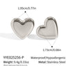 Wholesale Women's Heart Shape Stainless Steel Electroplated Earrings