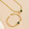 Wholesale Women's Heart Shape Stainless Steel Electroplated Love Zircon Bracelet Jewelry