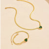 Wholesale Women's Heart Shape Stainless Steel Electroplated Love Zircon Bracelet Jewelry