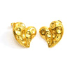 Wholesale Women's Heart Shape Titanium Steel Electroplated Earrings With Retro Design