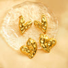 Wholesale Women's Heart Shape Titanium Steel Electroplated Earrings With Retro Design