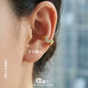 Wholesale Women's Heart Shape Zircon Clipon Earrings Stainless Steel Electroplated Niche Style