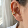 Wholesale Women's Heart Shape Zircon Clipon Earrings Stainless Steel Electroplated Niche Style