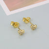 Wholesale Women's Heart Shaped Copper Earrings With Gold Plated Electroplating Design