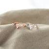 Wholesale Women's Heartbeat Geometric Sterling Silver 925 Ring Inlaid Zircon With Electroplating