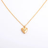 Wholesale Women's Heartshaped Copper And Titanium Steel Necklace With Diamond Design And Cross Chain