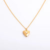 Wholesale Women's Heartshaped Copper And Titanium Steel Necklace With Diamond Design And Cross Chain