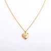 Wholesale Women's Heartshaped Copper And Titanium Steel Necklace With Diamond Design And Cross Chain