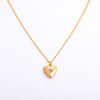 Wholesale Women's Heartshaped Copper And Titanium Steel Necklace With Diamond Design And Cross Chain