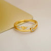 Wholesale Women's Heartshaped Copper Ring Gold Inlaid With Microinlaid Zircon Simple Style
