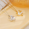 Wholesale Women's Heartshaped Copper Stainless Steel Clavicle Chain Choker With Mixed Gemstone Pendant And Electroplating
