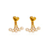 Wholesale Women's Heartshaped Geometric Stainless Steel Electroplated Earrings Light Luxury Minimalist Style