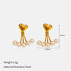 Wholesale Women's Heartshaped Geometric Stainless Steel Electroplated Earrings Light Luxury Minimalist Style