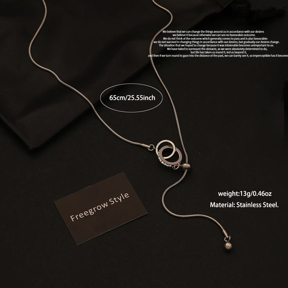 Wholesale Women's Heartshaped Silver Love Pendant Necklace Made Of Highquality Titanium Steel