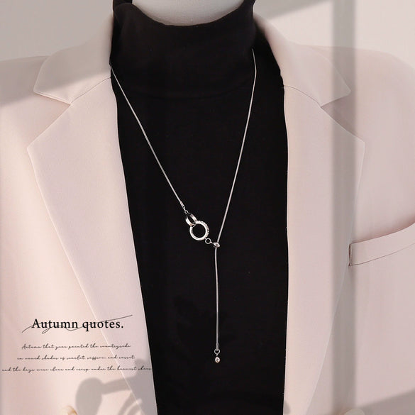 Wholesale Women's Heartshaped Silver Love Pendant Necklace Made Of Highquality Titanium Steel