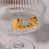 Wholesale Women's Heartshaped Stainless Steel Earrings With Vacuum Real Gold Plating In Pvd Furnace