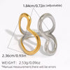 Wholesale Women's Heartshaped Stainless Steel Rings With Vacuum Plating And Niche Design
