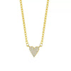 Wholesale Women's Heartshaped 925 Sterling Silver Zircon Inlaid Pendant Necklace With Cross Chain