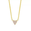 Wholesale Women's Heartshaped 925 Sterling Silver Zircon Inlaid Pendant Necklace With Cross Chain