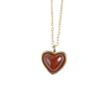 Wholesale Women's Heartshaped Titanium Steel Electroplated Necklace With O Word Chain