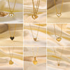 Wholesale Women's Heartshaped Titanium Steel Electroplated Necklace With O Word Chain