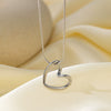 Wholesale Women's Heartshaped Titanium Steel Electroplated Necklace With O Word Chain