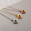 Wholesale Women's Heartshaped Titanium Steel Necklace With Electroplating Clavicle Chain Jewelry