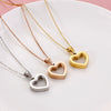 Wholesale Women's Heartshaped Titanium Steel Necklace With Electroplating Clavicle Chain Jewelry