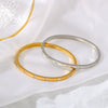 Wholesale Women's High End All Match 18K Gold Inlaid White Round Zircon Stainless Steel Bracelet With Electroplating