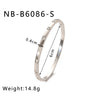 Wholesale Women's High End All Match 18K Gold Inlaid White Round Zircon Stainless Steel Bracelet With Electroplating