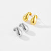 Wholesale Women's High End Fashion Sense Geometric Copper Earrings With Micropaved Design And Platinum Or 18K Gold Electroplating