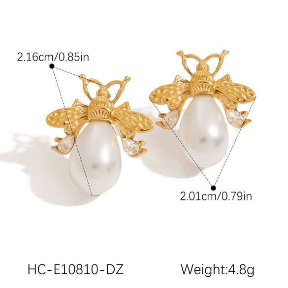 Wholesale Women's High End Heart Shaped Stainless Steel Earrings With Gold And Silver Color Matching And Electroplating