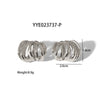 Wholesale Women's High End Light Luxury C Type Multi Layer Lines Retro Earrings In Stainless Steel With Geometric Design And Electroplating