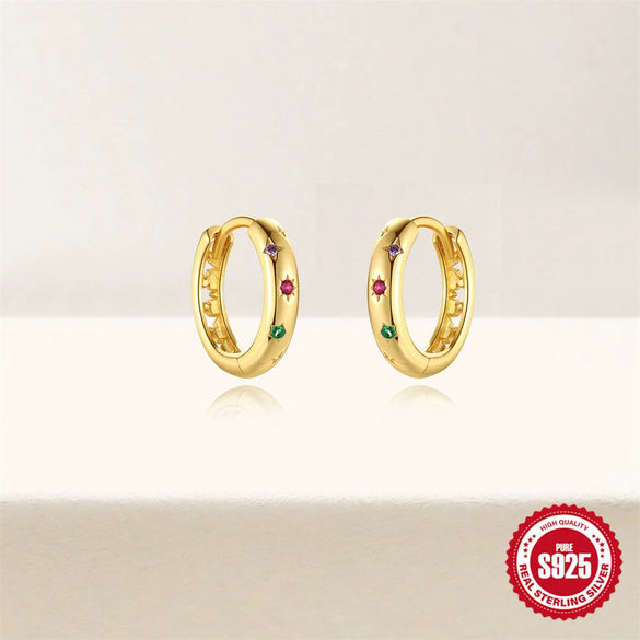 Wholesale Women's High End 925 Sterling Silver Earrings With Star Design And Electroplating Minimalist Dopamine Jewelry With Chinese Ear Buckle