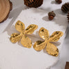 Wholesale Women's Highend Exaggerated Oversized Stainless Steel Flower Earrings With Pvd Furnace Vacuum Real Gold Plating