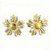 Wholesale Women's Highend Floral Stainless Steel Electroplated Earrings