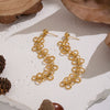 Wholesale Women's Highend Fourleaf Clover Tassel Earrings Titanium Steel Stainless Steel Ear Needle Pvd Furnace Vacuum Real Gold Plating Jewelry Accessories