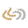 Wholesale Women's Highend Fourleaf Clover Tassel Earrings Titanium Steel Stainless Steel Ear Needle Pvd Furnace Vacuum Real Gold Plating Jewelry Accessories