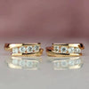 Wholesale Women's Highend Geometric Copper Zirconia Earrings