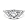 Wholesale Women's Highend Geometric Double Row Diamond S925 Sterling Silver Electroplated Ring