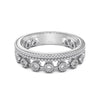 Wholesale Women's Highend Geometric Double Row Diamond S925 Sterling Silver Electroplated Ring