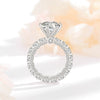 Wholesale Women's Highend Geometric Moissanite Inlay Silver Ring