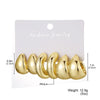 Wholesale Women's Highend Geometric Plastic Resin Electroplated Earrings