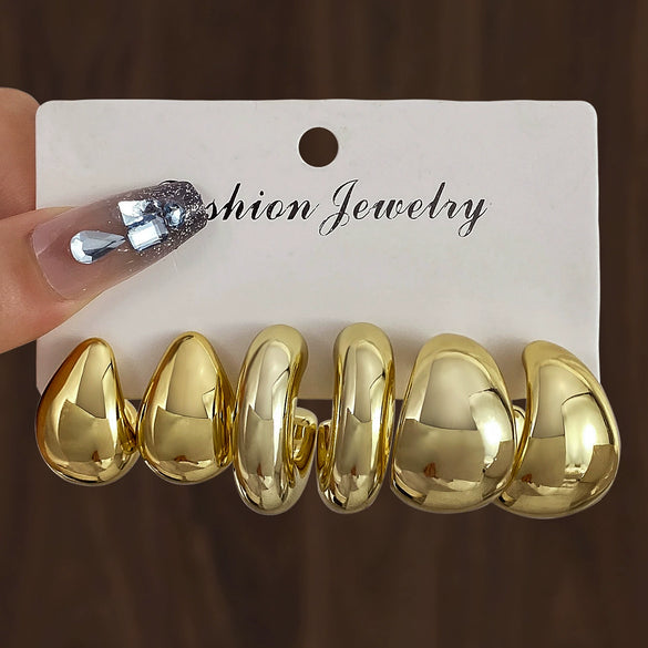 Wholesale Women's Highend Geometric Plastic Resin Electroplated Earrings