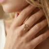 Wholesale Women's Highend Geometric S925 Silver Electroplated Star Pendant Open Ring Fashion Jewelry
