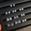 Wholesale Women's Highend Geometric S925 Sterling Silver Earrings With U Shape Drop Shape Star Shape And Electroplating