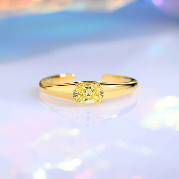 Wholesale Women's Highend Geometric S925 Sterling Silver Ring With Electroplating