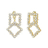 Wholesale Women's Highend Geometric Silver 925 Silver Electroplated Square Zircon Stud Earrings