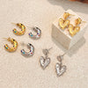 Wholesale Women's Highend Geometric Stainless Steel Earrings